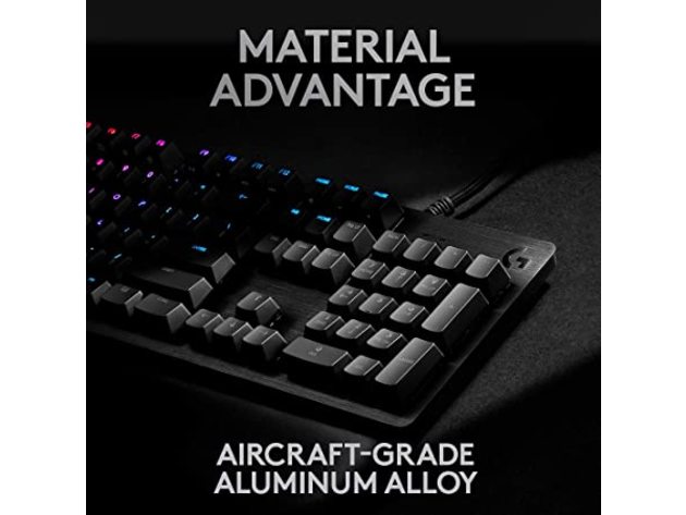 Logitech G513 Carbon RGB Mechanical Wired Gaming Keyboard with GX Brown Switches (Refurbished, Open Retail Box)