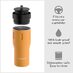 Bobber 16oz Vacuum Insulated Stainless Steel Travel Mug With 100% Leakproof Locked Lid Ginger Tonic