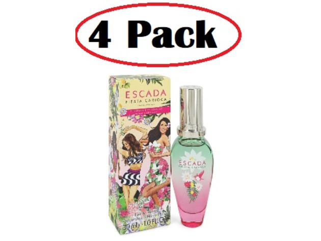 4 Pack of Escada Fiesta Carioca by Escada Eau De Toilette Spray 1 oz