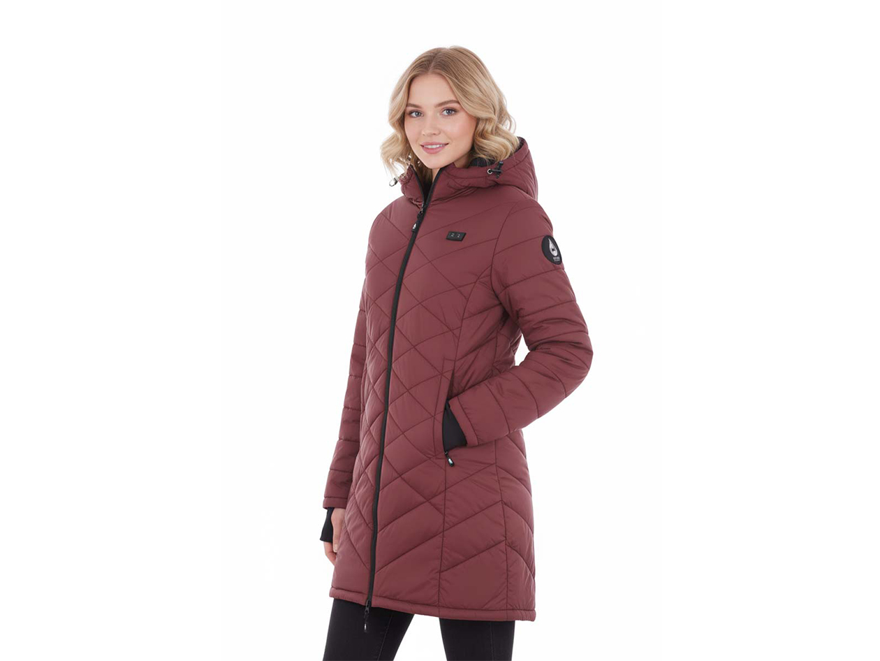 Women's Helios Hybrid Heated Coat (Burgundy/Medium)