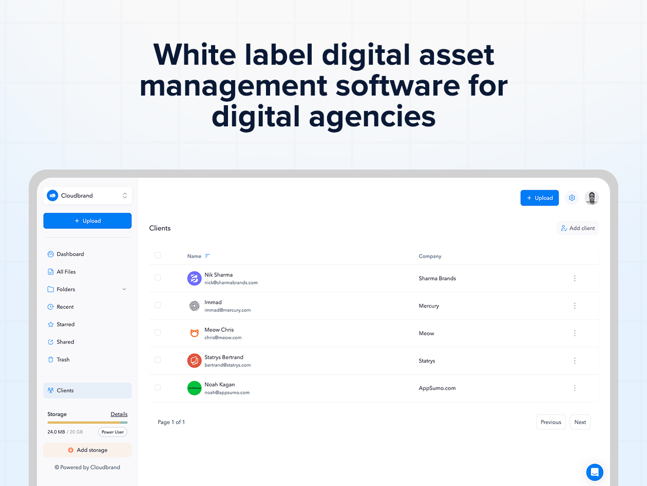 Cloudbrand Team Cloud Storage Pro Plan: Lifetime Subscription