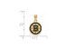 SS 14k Yellow Gold Plated NHL Boston Bruins SM Enamel Disc Pendant