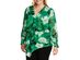 Vince Camuto Women's Floral Cinch Waist Asymmetrical Hem Chiffon Blouse Size Small