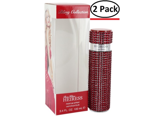 Paris Hilton Heiress Bling by Paris Hilton Eau De Parfum Spray 3.4 oz for Women (Package of 2)