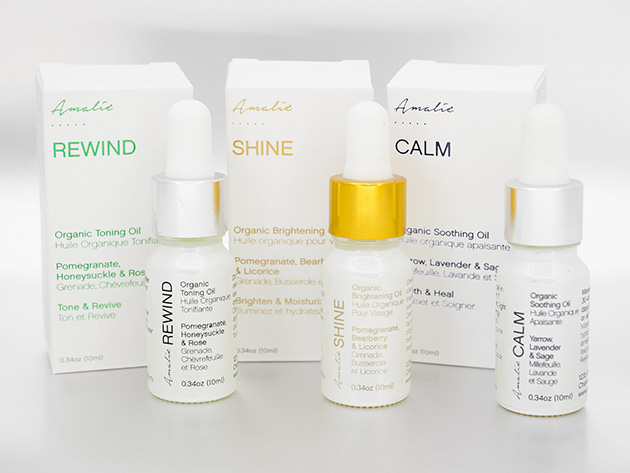 Trio: Shine, Rewind & Calm Natural Beauty Oil Set