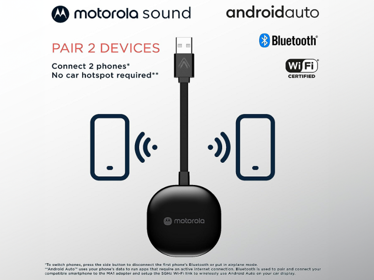 Motorola MA1 Google Authorized Wireless Android Auto Adapter (Open Box)