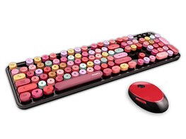 Retro Keyboard & Mouse Combo