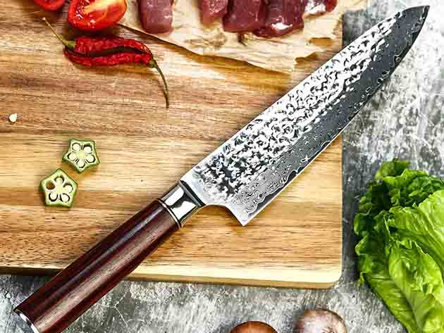 Yoshihiro Hammered Damascus Nakiri Knife Review: Unleash the Cutting Power!