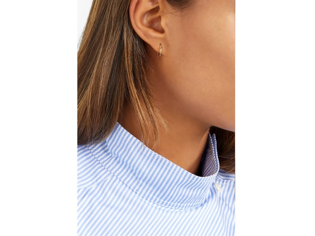 Homvare Women’s 925 Sterling Silver Semicircular Earrings - Silver
