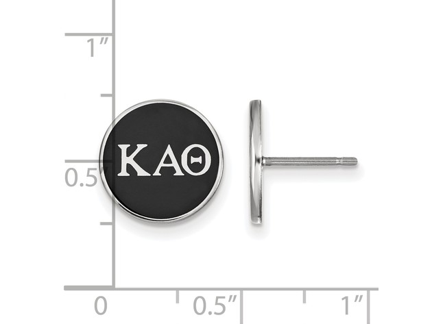 Sterling Silver Kappa Alpha Theta Enamel Post Earrings