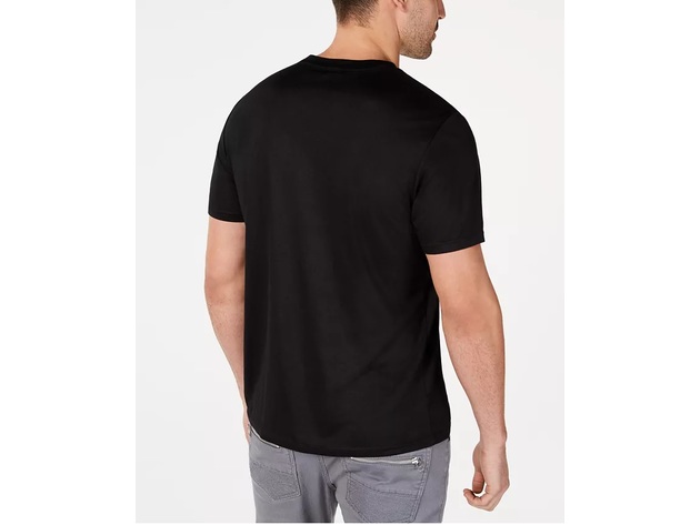 INC International Concepts Men's V-Neck Mixed Media T-Shirt Black Size Large