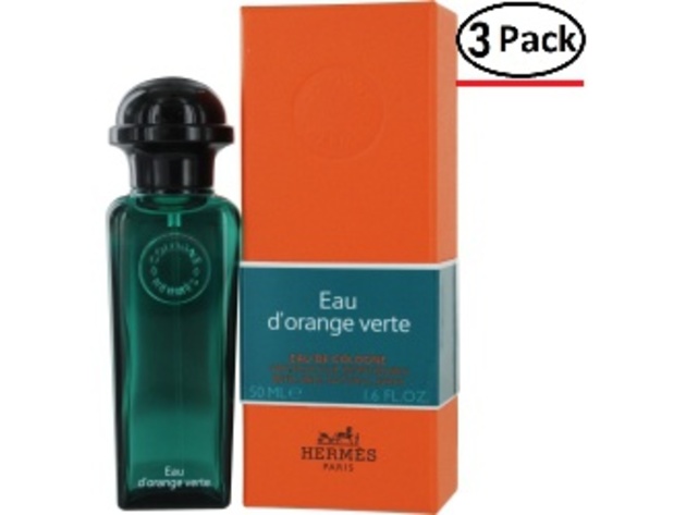 Hermes D'Orange Vert By Hermes Eau De Cologne Refillable Spray 1.6 Oz For Men (Package Of 3)