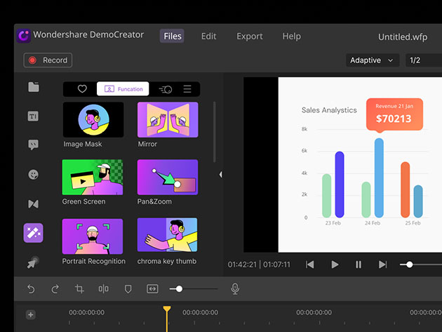 Wondershare DemoCreator ALL-IN-ONE Demo Video Toolkit: Perpetual License (For Mac)