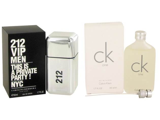 Gift set  212 Vip by Carolina Herrera EDT Spray 1.7 oz And  CK ONE EDT Pour/Spray (Unisex) 1.7 oz