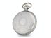 Charles Hubert Stainless w/Oval Engraving Area Skeleton Pocket Watch