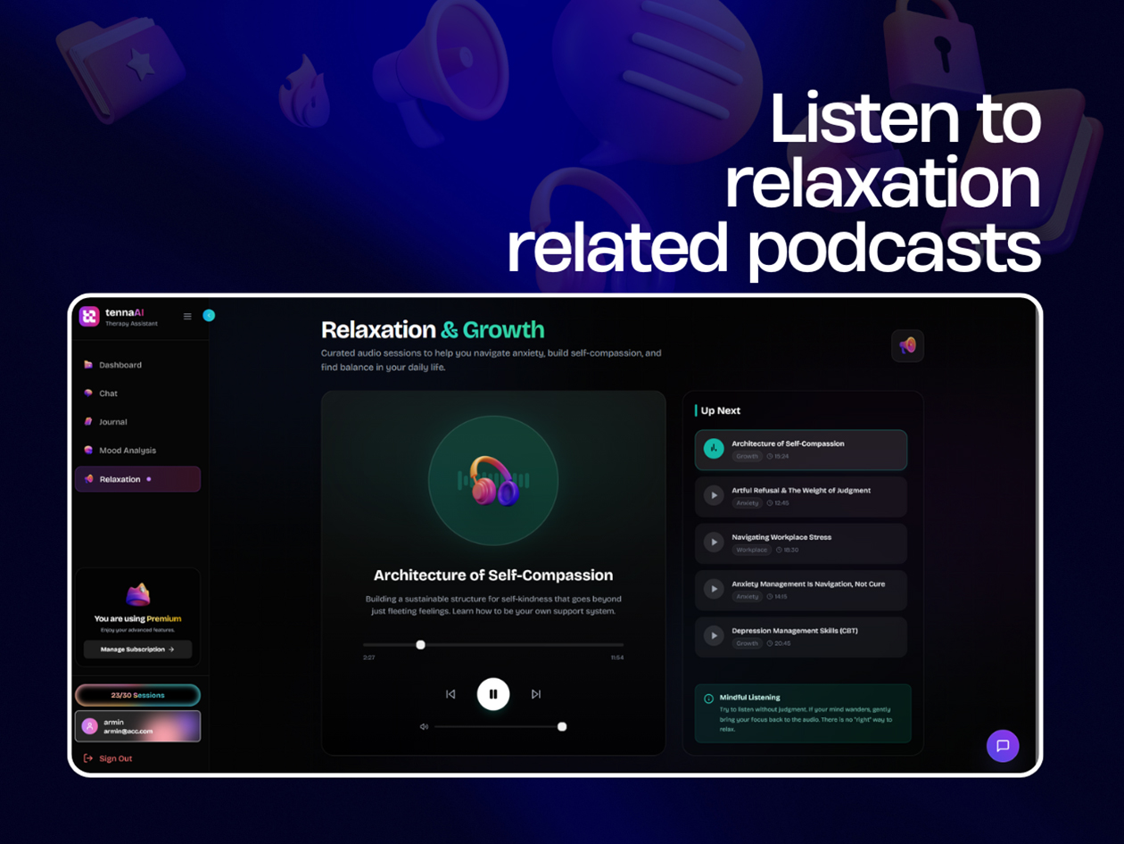 Tenna AI - Mental Health Companion: Lifetime Subscription (Plus Plan)