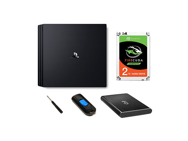 Fantom Drives PS4 Hard Drive Upgrade Kit with 2 TB Ultra Speed Seagate Firecuda Gaming SSHD