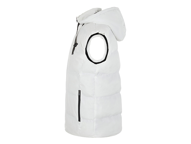 Helios Paffuto Heated Unisex Vest with Power Bank (White/Large)