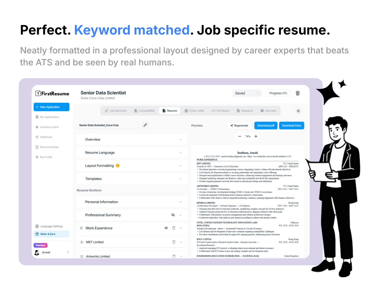 FirstResume - AI Job Hunting Automator: Lifetime Subscription