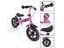 12'' Pink Kids Balance Bike Children Boys & Girls with Brakes and Bell Exercise - Pink + Black