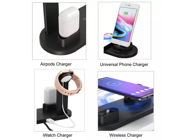 6-in-1 Device Charging Station Grey