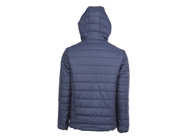 CALDO-X Heated Jacket with Detachable Hood (Navy/Small, Requires Power Bank)