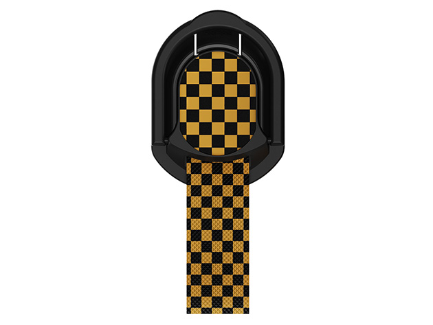 Loop Phone Holder Strap with Stand & Built-in Magnet (Yellow/Checkered/4-Pack)