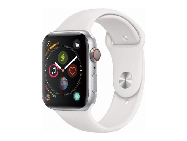 Apple Watch SE 44mm GPS/Cellular - Silver Aluminum Case/White Sport Band (Refurbished)
