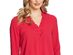 Cece Women's Ruffle V-Neck Long Sleeve Blouse Red Size Small