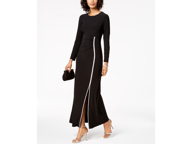msk gowns & formal dresses Timeless Sophistication: Satin Maternity Gown with Pleated Bodice and Puff  Sleeves – Plum and Peaches