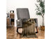 Costway Mid Century Retro Fabric Upholstered Rocking Chair Nursery Armchair Gray - Gray