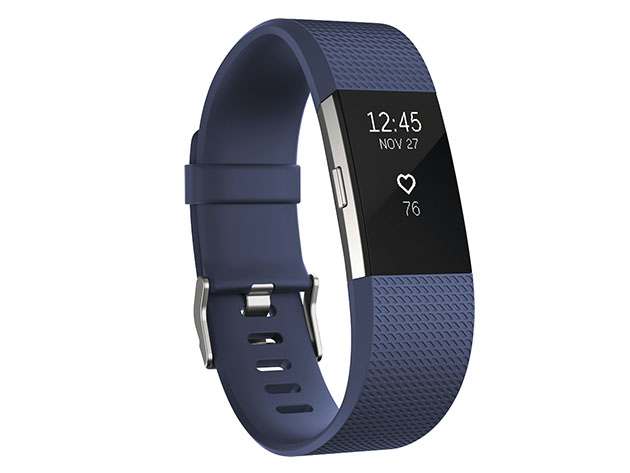 Fitbit Charge 2 Fitness Superwatch (Renewed) - Blue/Large, 6.7"-8.1"