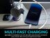 60W Fast Charger Car Adapter with Dual Retractable Cables (USB-C + Lightning)