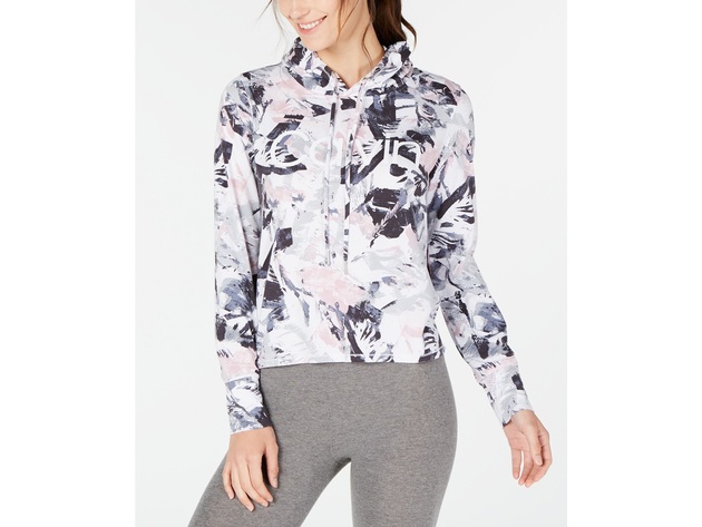 Calvin Klein Performance Women's Printed Hoodie T-Shirt Green Size 2 Extra Large