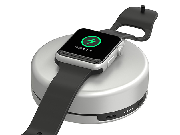 Nomad Pod Portable Apple Watch Battery Pack (Silver)