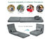 Costway Floor Folding Sofa Chair Lounger 6 Positon Adjustable Sleeper Bed Couch Recliner - Gray
