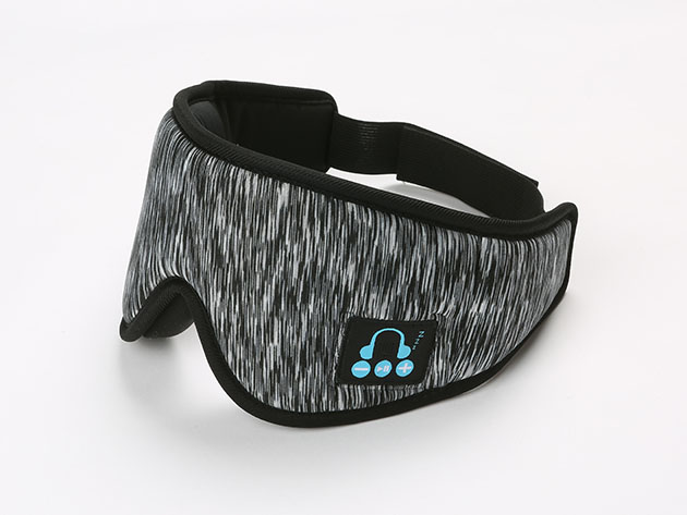 Shut-Eye Wireless 3D Sleep Mask with Bluetooth Headphones (Dark Grey)