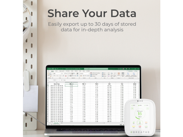 BREATHE Airmonitor Plus Smart Air Quality Monitor