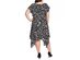 Vince Camuto Women's Print Handkerchief Hem Dress Black Size 18