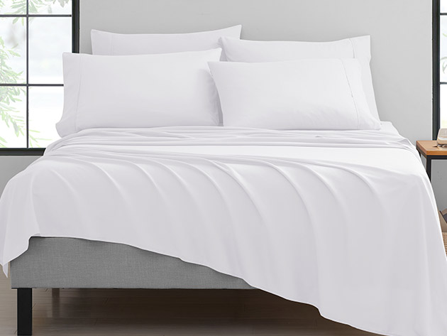 Juego de Sábanas Bamboo Comfort Luxury de 6 piezas (Blanco/Twin)