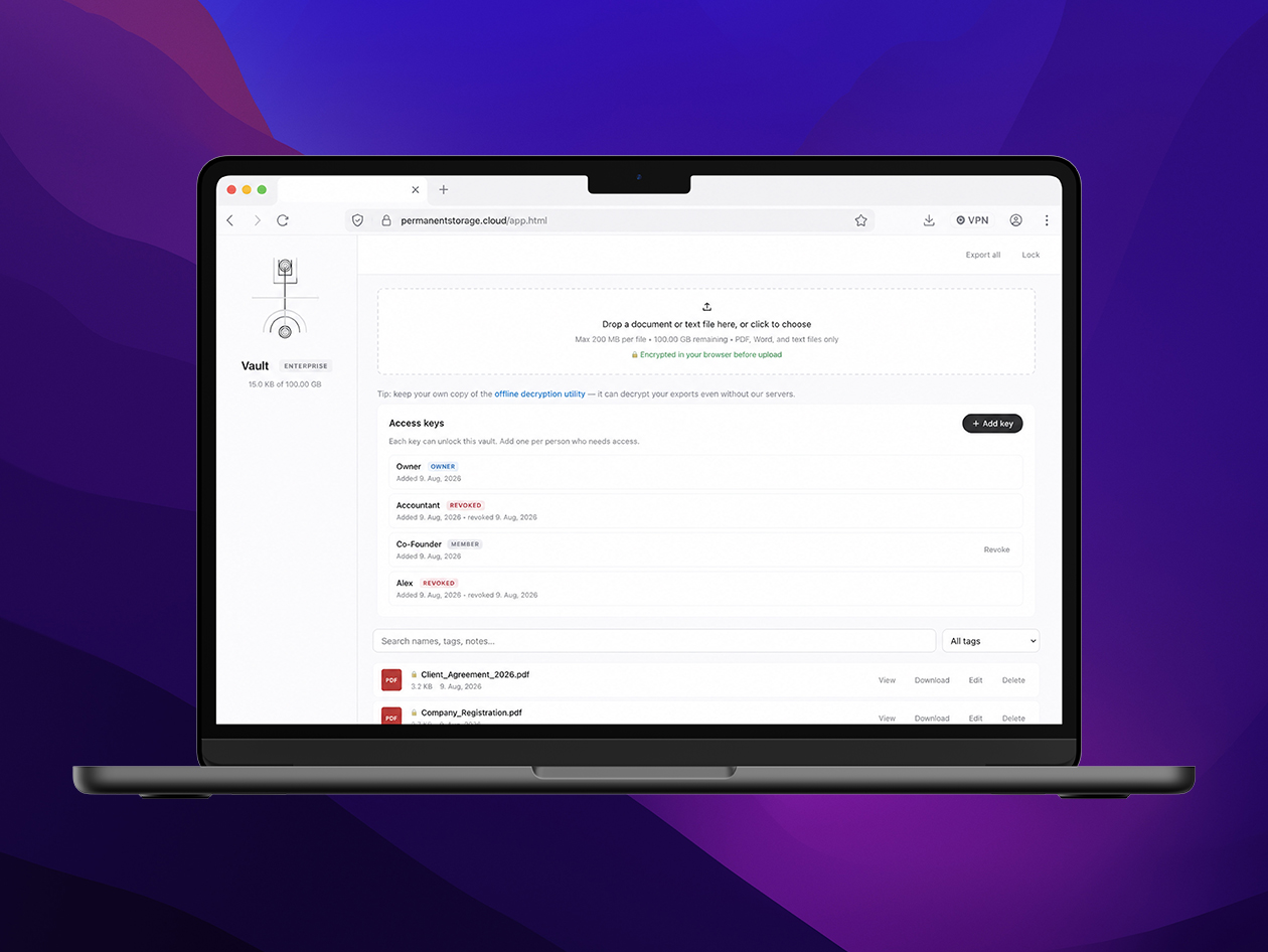 Vault Cloud Storage: Lifetime Subscription (1TB)