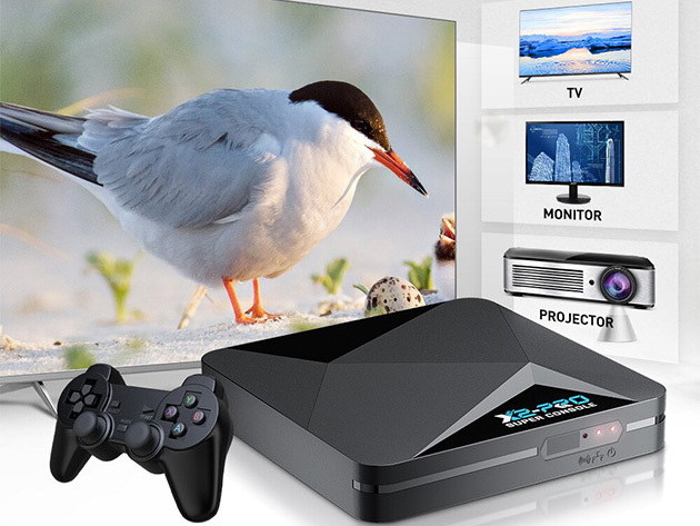 Super Console X2 Pro - 70 000 Jeux Rétro - 4K - Double Système Android/TV - 2 Go RAM