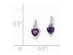Sterling Silver Heart Amethyst Post Earrings 2/5 Carat (ctw)