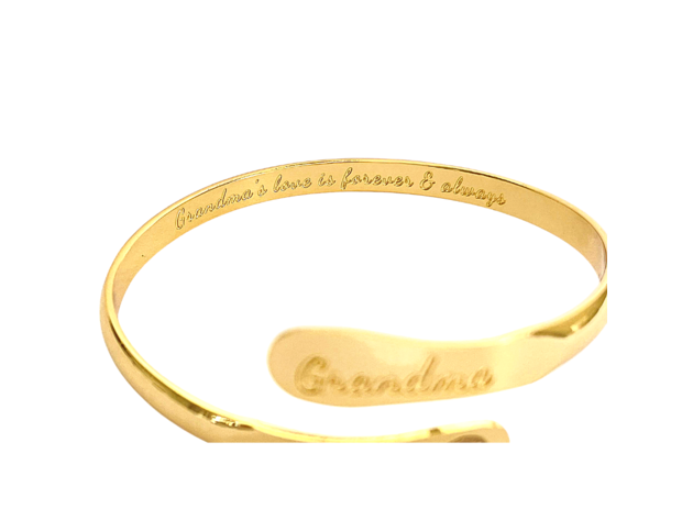 Grandma Bracelets, Engraved Bracelets Grandmas love is forever & always
