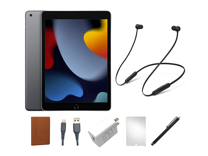Apple iPad (2021) 9th Gen 64GB Wi-Fi Space Gray + Beats Flex