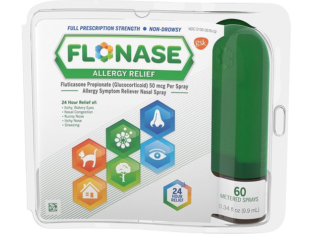 Flonase Allergy Relief Nasal Spray, Relieves Nasal Congestion, Runny Nose, Sneezing, Itchy Nose and Watery Eyes, 0.34 Ounce