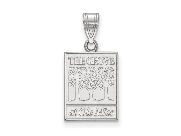 Sterling Silver U. of Mississippi Medium Pendant