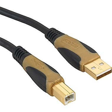 Staples 7' Gold Series Computer USB to Printer A/B USB Cable