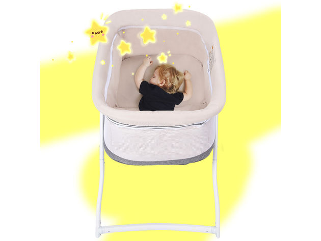 BabyJoy Foldaway Baby Bassinet Crib Newborn Rocking Sleeper Traveler Portable /Bag - Gray