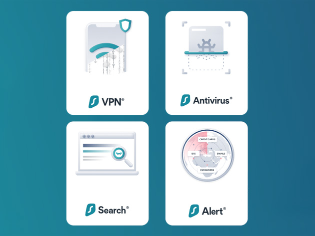Surfshark One: VPN, Antivirus, Search, & Alert (2-Yr Subscription)